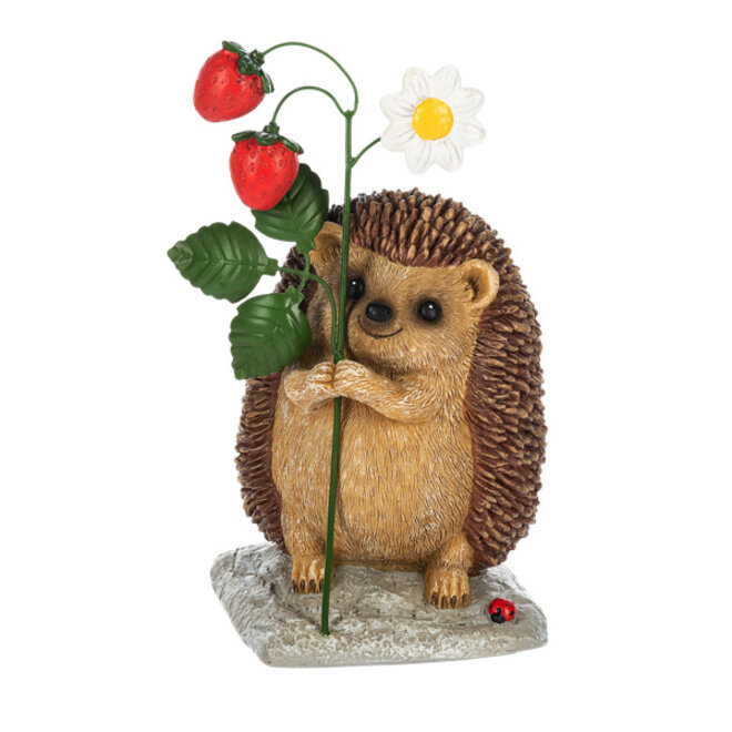 Hedgehog with Berries Figurine