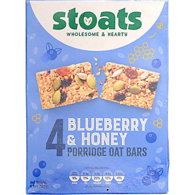 Stoats Blueberry & Honey Porridge Oat Bars