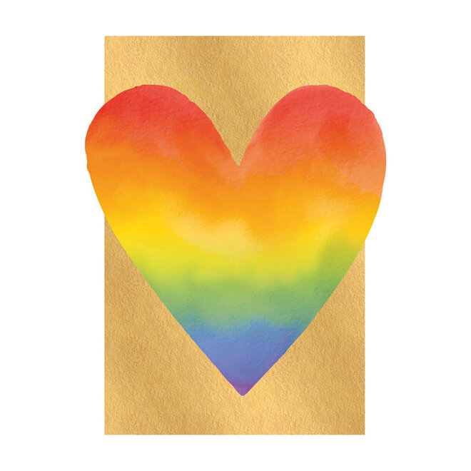 Rainbow Heart Love Valentine's Day Card