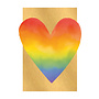 Rainbow Heart Love Valentine's Day Card