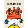 Birthday Girl Hat Miffy Birthday Card