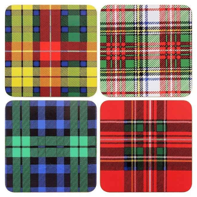 Multiple Tartans Coaster Set