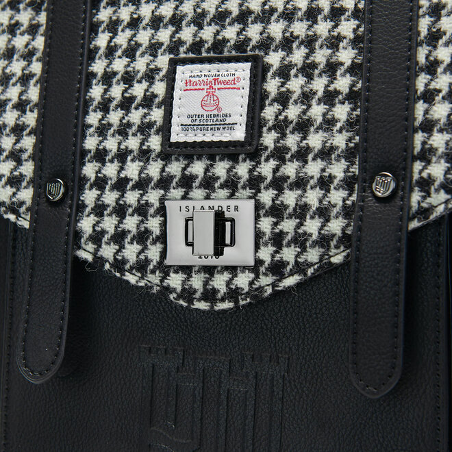 Harris Tweed Black & White Dogtooth Mini Carloway Backpack