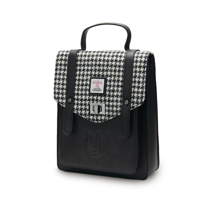 Harris Tweed Black & White Dogtooth Mini Carloway Backpack
