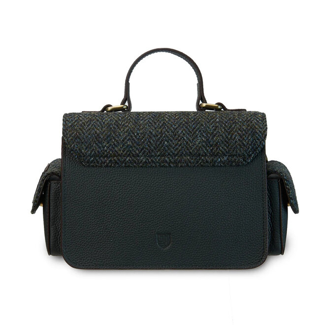 Harris Tweed Black & Grey Herringbone Melrose Crossbody