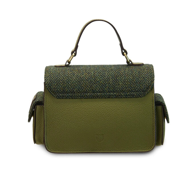 Harris Tweed Dark Green Herringbone Melrose Crossbody