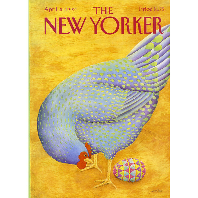 Hen Lays Easter Egg New Yorker Easter Card