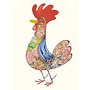 Watercolor Cockerel Greeting Card