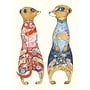 Watercolor Meerkats Greeting Card