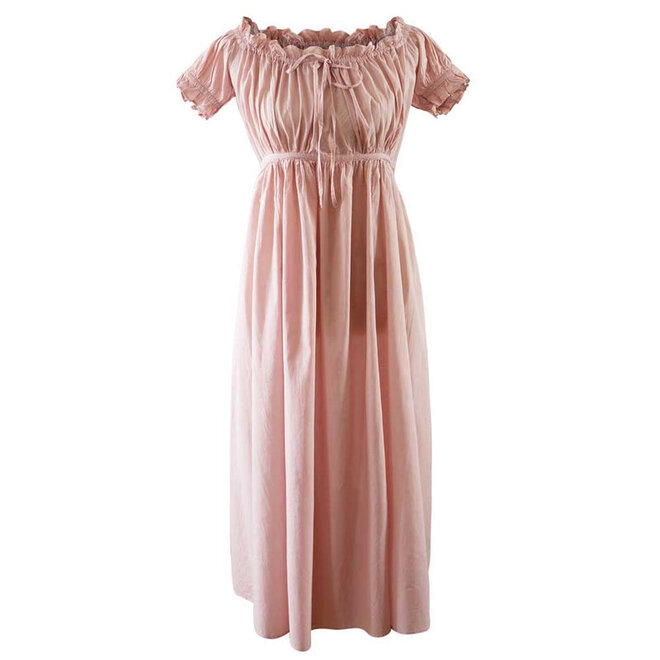 Darcy Pink Ruffle Short-Sleeve Nightgown