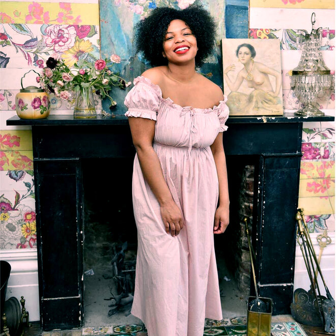 Darcy Pink Ruffle Short-Sleeve Nightgown