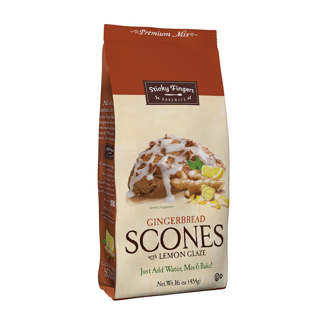 Sticky Fingers Gingerbread Scone Mix with Lemon Glaze