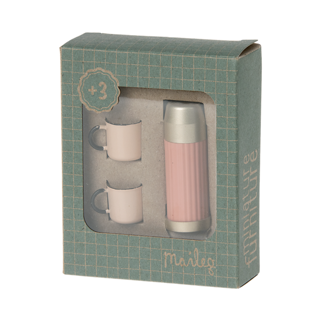 Thermos & Cups (Soft Coral)