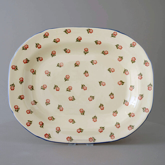 Scattered Rose Large Rectangular Serving Plate