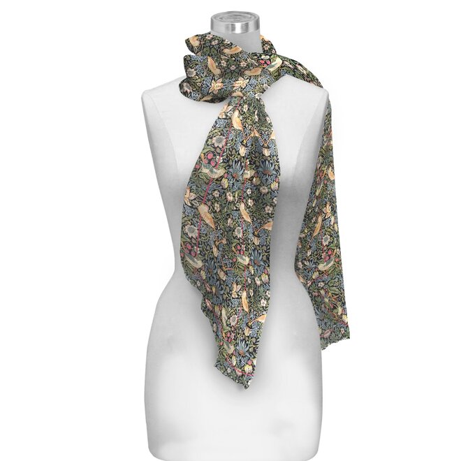William Morris "Strawberry Thief" Sheer Scarf