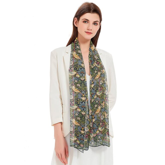 William Morris "Strawberry Thief" Sheer Scarf