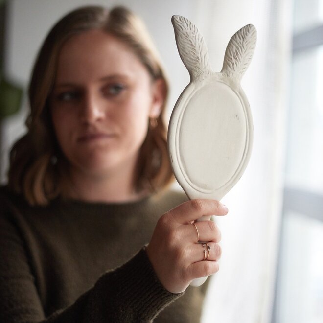 Rabbit Hand Mirror