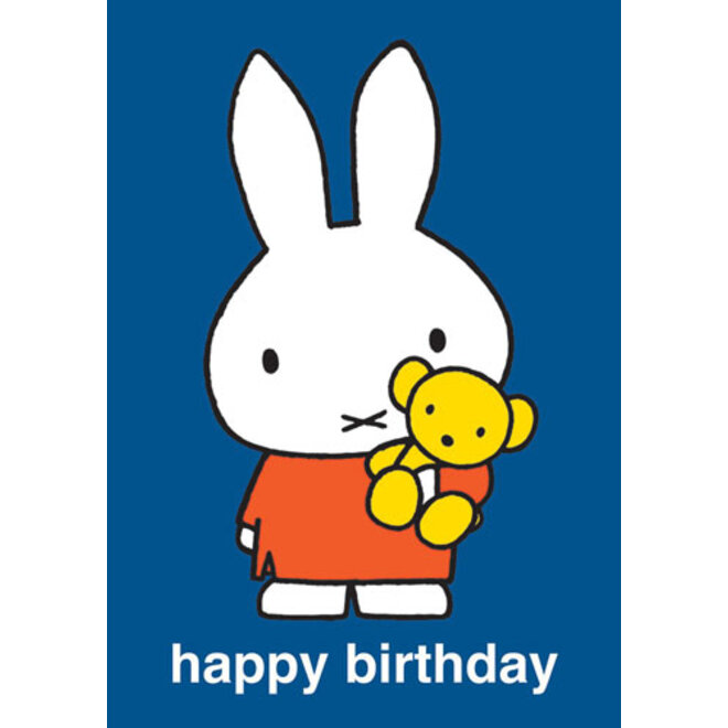 Blue Miffy Birthday Card