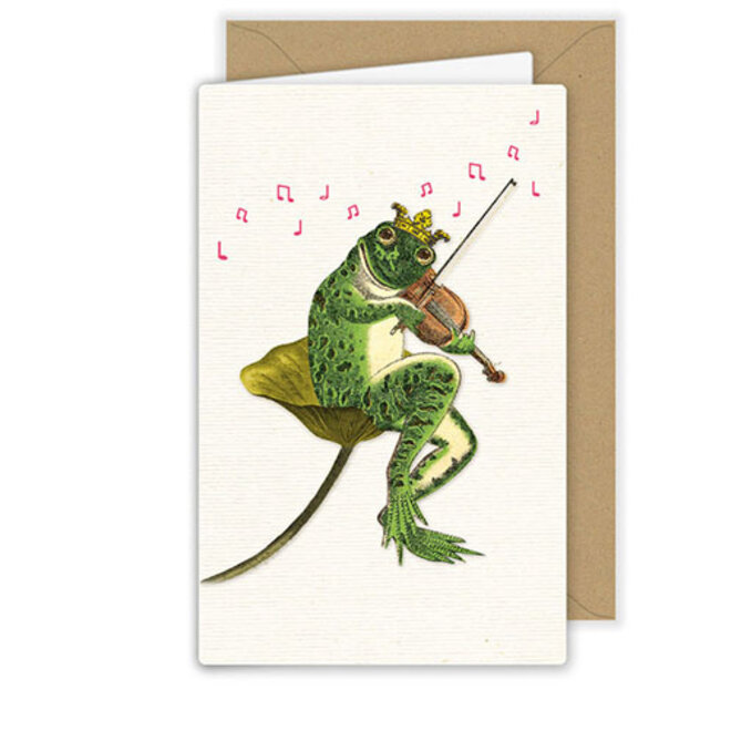 Violin Frog Birthday Card