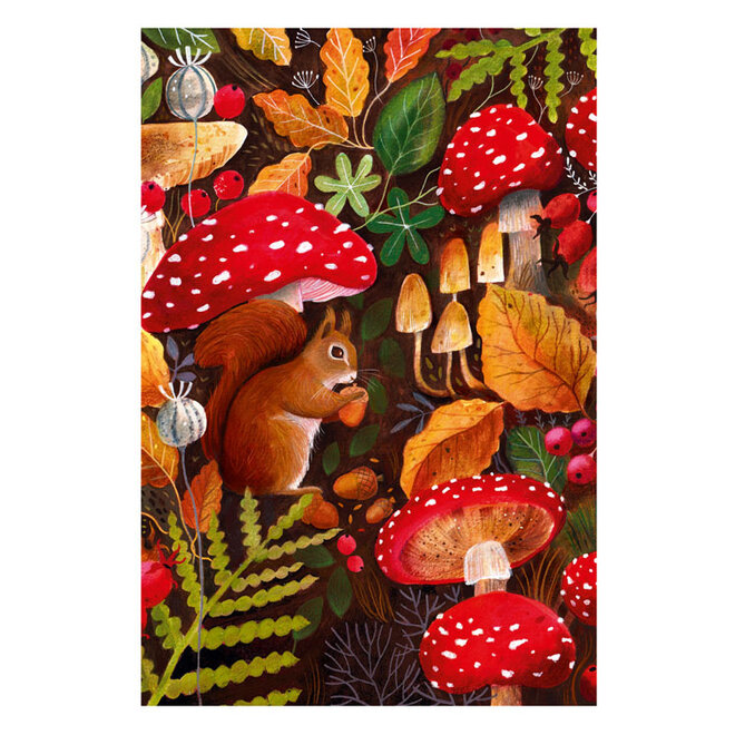 Squirrel & Mushroom Greeting Card