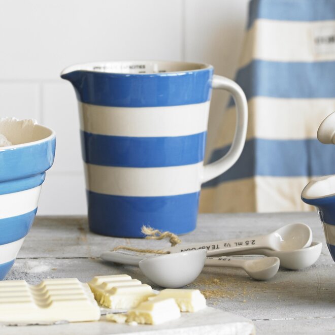 Blue Cornishware Graduated Jug