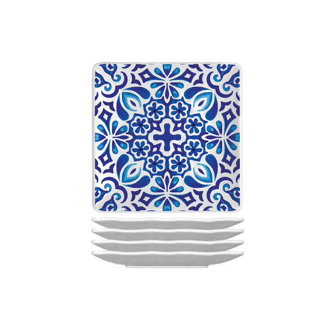 Indigo Seas Melamine Canape Platters