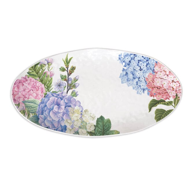 Michel Wild Hydrangea Melamine Oval Platter