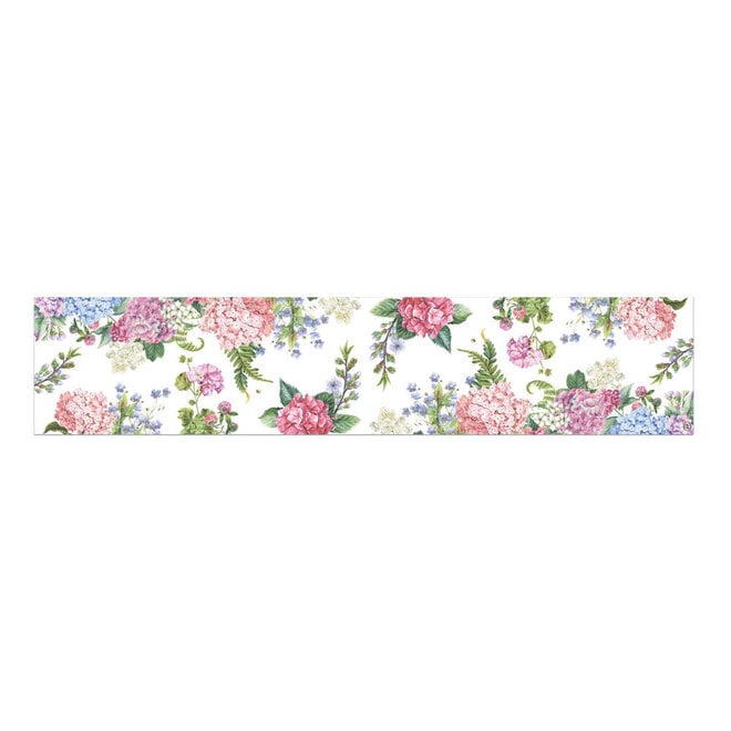 Michel Wild Hydrangea Cotton Table Runner