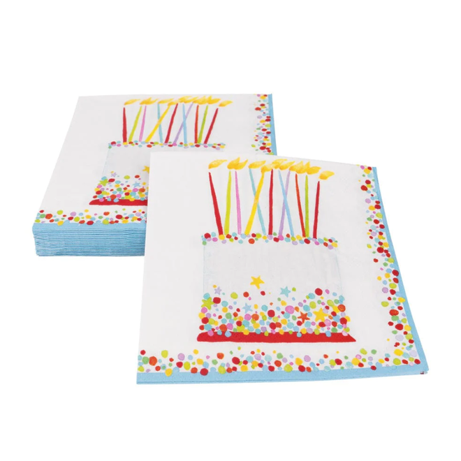 Birthday Cake Paper Luncheon Napkins