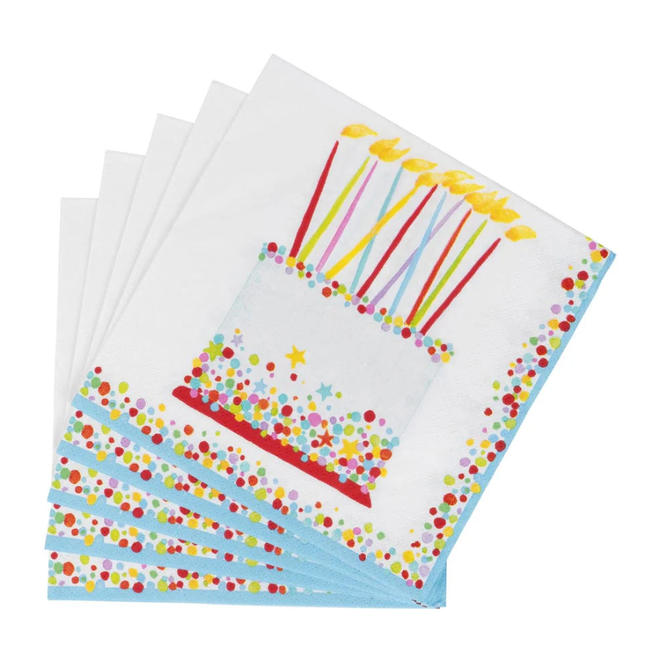 Birthday Cake Paper Luncheon Napkins
