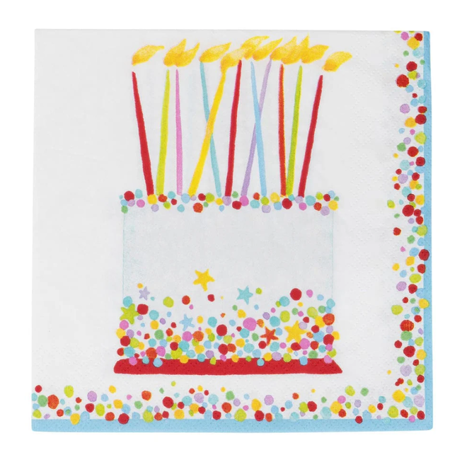 Birthday Cake Paper Luncheon Napkins