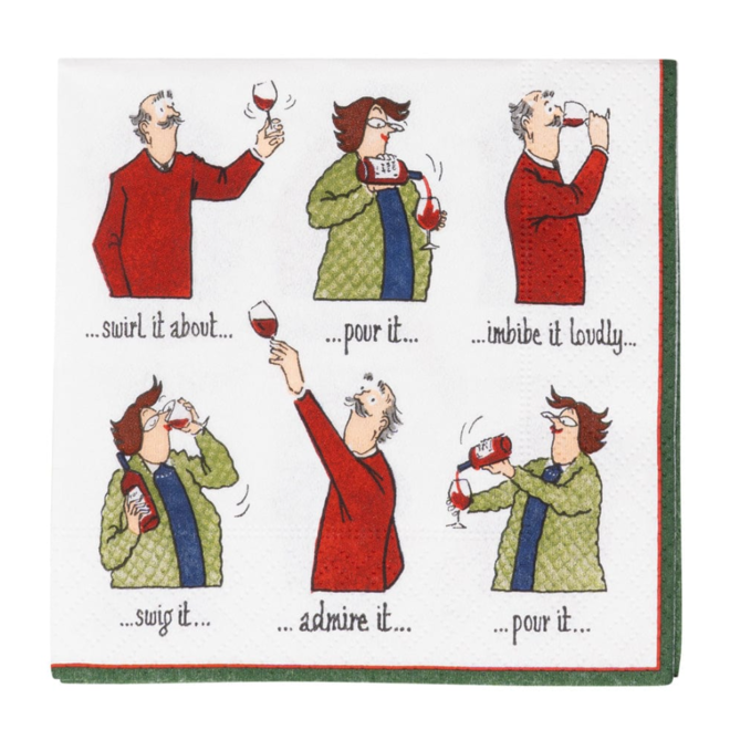 Wine Tasting Paper Cocktail Napkins