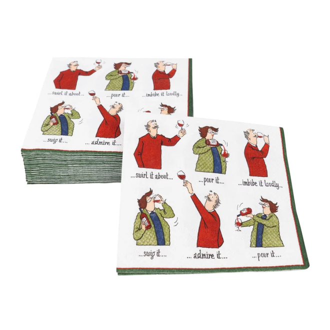 Wine Tasting Paper Cocktail Napkins