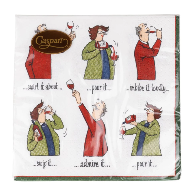 Wine Tasting Paper Cocktail Napkins