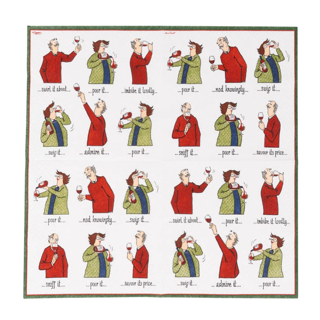 Wine Tasting Paper Cocktail Napkins