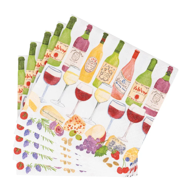Wine Pairings Paper Cocktail Napkins