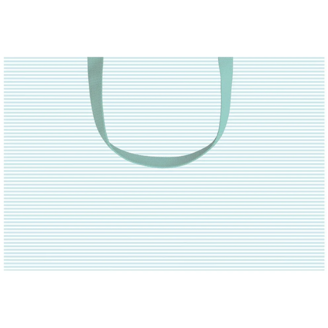 Mini Stripe Robin's Egg Medium Gift Bag