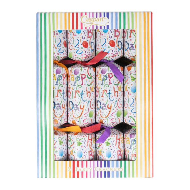 Happy Birthday Party Crackers (Box of 8)