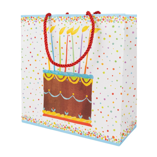 Birthday Cake Medium Square Gift Bag