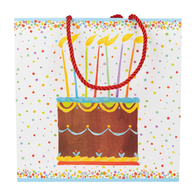 Birthday Cake Medium Square Gift Bag