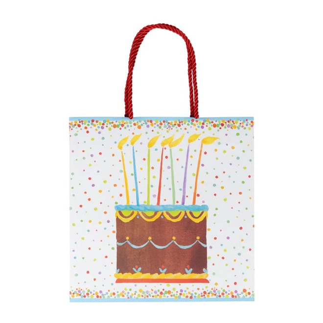 Birthday Cake Medium Square Gift Bag
