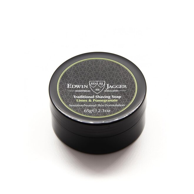 Edwin Jagger Limes & Pomegranate Shaving Soap in Travel Container