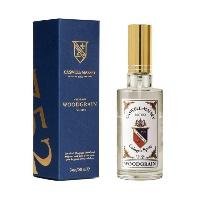 Caswell-Massey Woodgrain Sandalwood Gold Cap Cologne