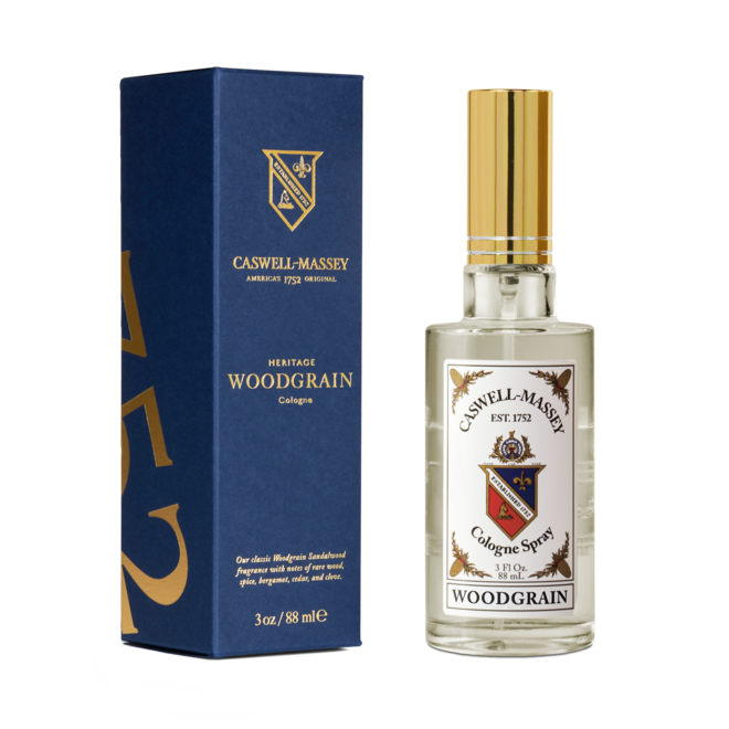 Caswell-Massey Woodgrain Sandalwood Gold Cap Cologne