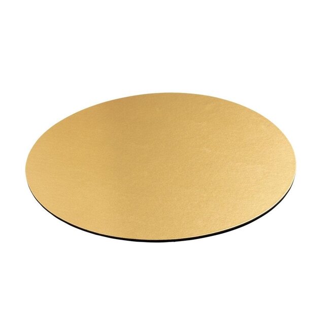 Luster Gold Round Felt-Backed Placemat