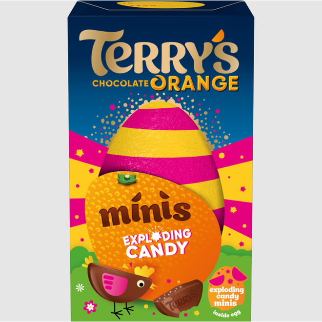 Terry's Chocolate Orange Popping Candy Minis Small Egg 91g