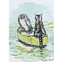Owl & Pussycat Greeting Card