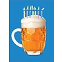 Beer with Candles Birthday Card