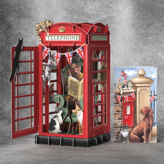 Dog & Bone 3D Greeting Card