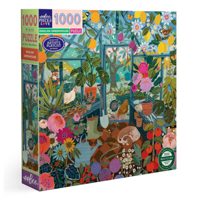 English Greenhouse 1000 Piece Square Jigsaw Puzzle